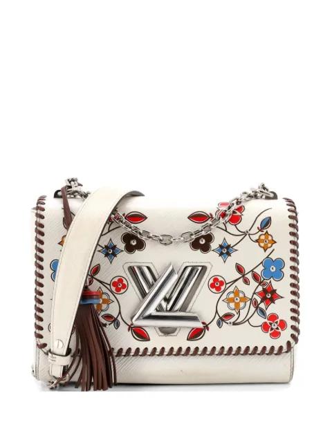 Twist Handbag Limited Edition Flower Embellished Epi Leather with Whipstitch Details MM crossbody bag by LOUIS VUITTON 