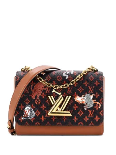 Twist Handbag Limited Edition Grace Coddington Catogram Canvas MM shoulder bag by LOUIS VUITTON 