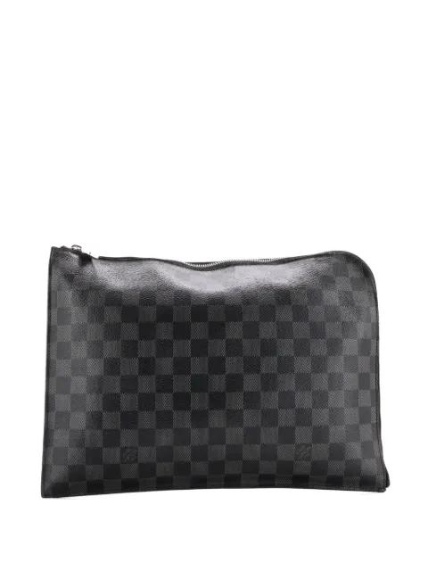 Zip Around Pochette Jour Damier Graphite GM clutch bag by LOUIS VUITTON 