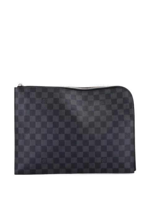 Zip Around Pochette Jour Damier Graphite GM clutch bag by LOUIS VUITTON 