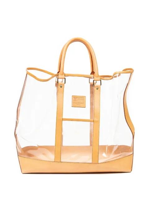 clear-panel leather tote bag by LOUIS VUITTON 