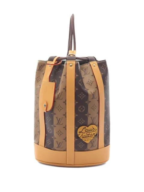 x Nigo 2021 Randonne monogram stripe backpack by LOUIS VUITTON 