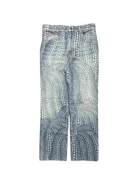 x Yayoi Kusama All Over Dots wide-leg jeans by LOUIS VUITTON 