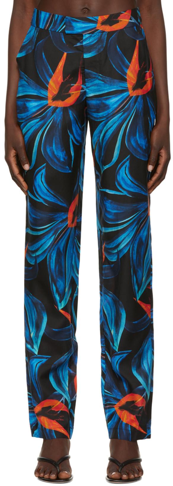 Blue Cruise Trousers by LOUISA BALLOU