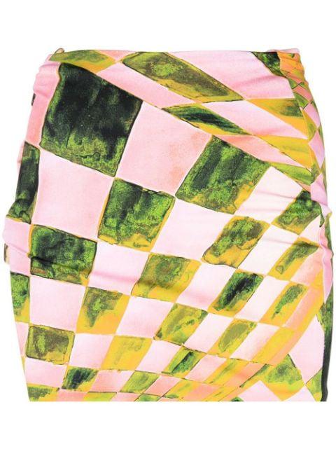 Coastline abstract-print miniskirt by LOUISA BALLOU