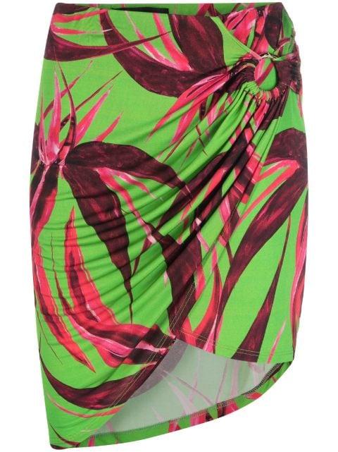 Coastline floral-print miniskirt by LOUISA BALLOU