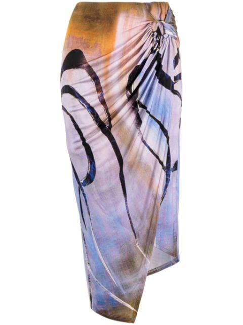 asymmetric midi skirt by LOUISA BALLOU