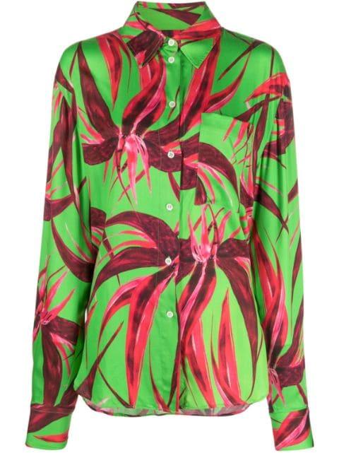 floral-print long-sleeve shirt by LOUISA BALLOU
