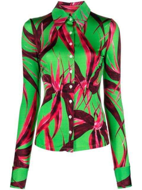 floral-print long-sleeve shirt by LOUISA BALLOU