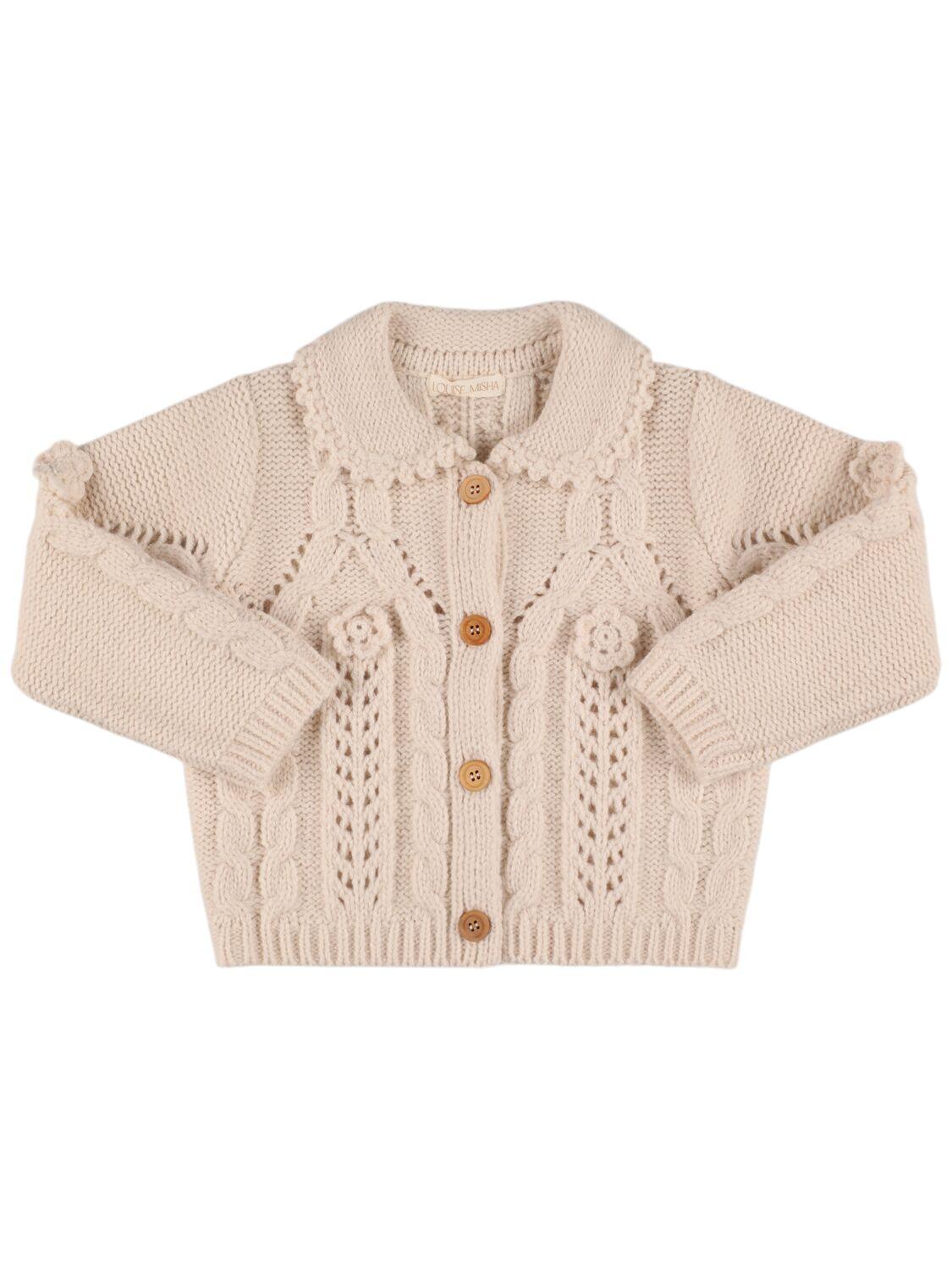 Wool Blend Knit Cardigan by LOUISE MISHA