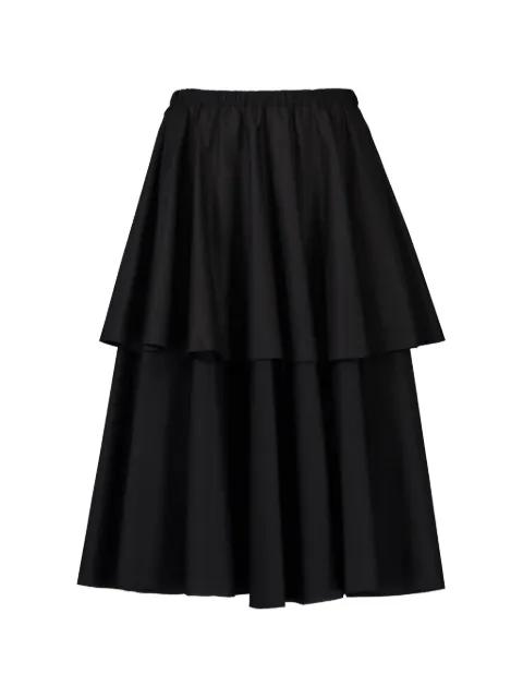 layered midi skirt by LOUIZA BABOURYAN