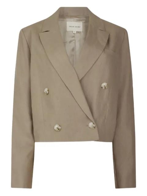 Chagos double-breasted linen blazer by LOULOU
