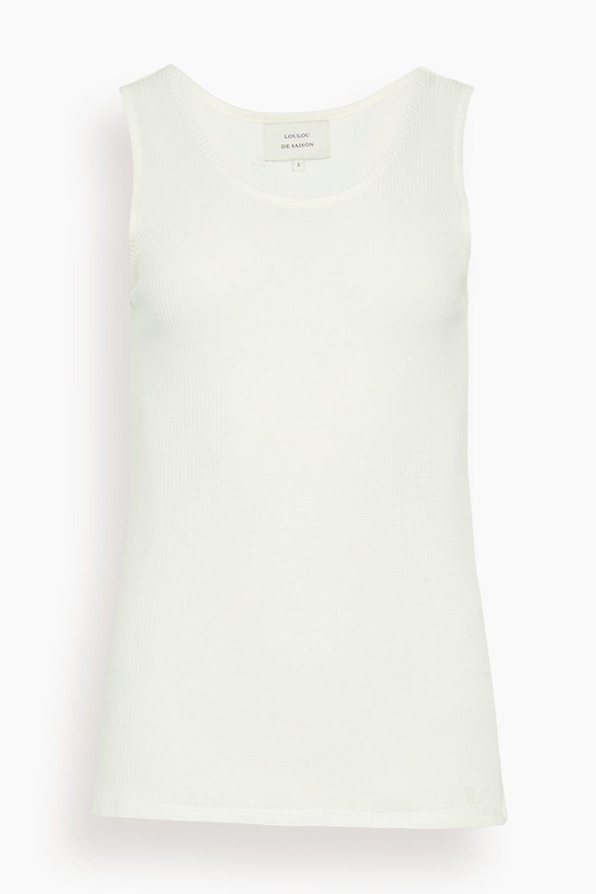 Alicudi Tank Top in Ivory by LOULOU DE SAISON