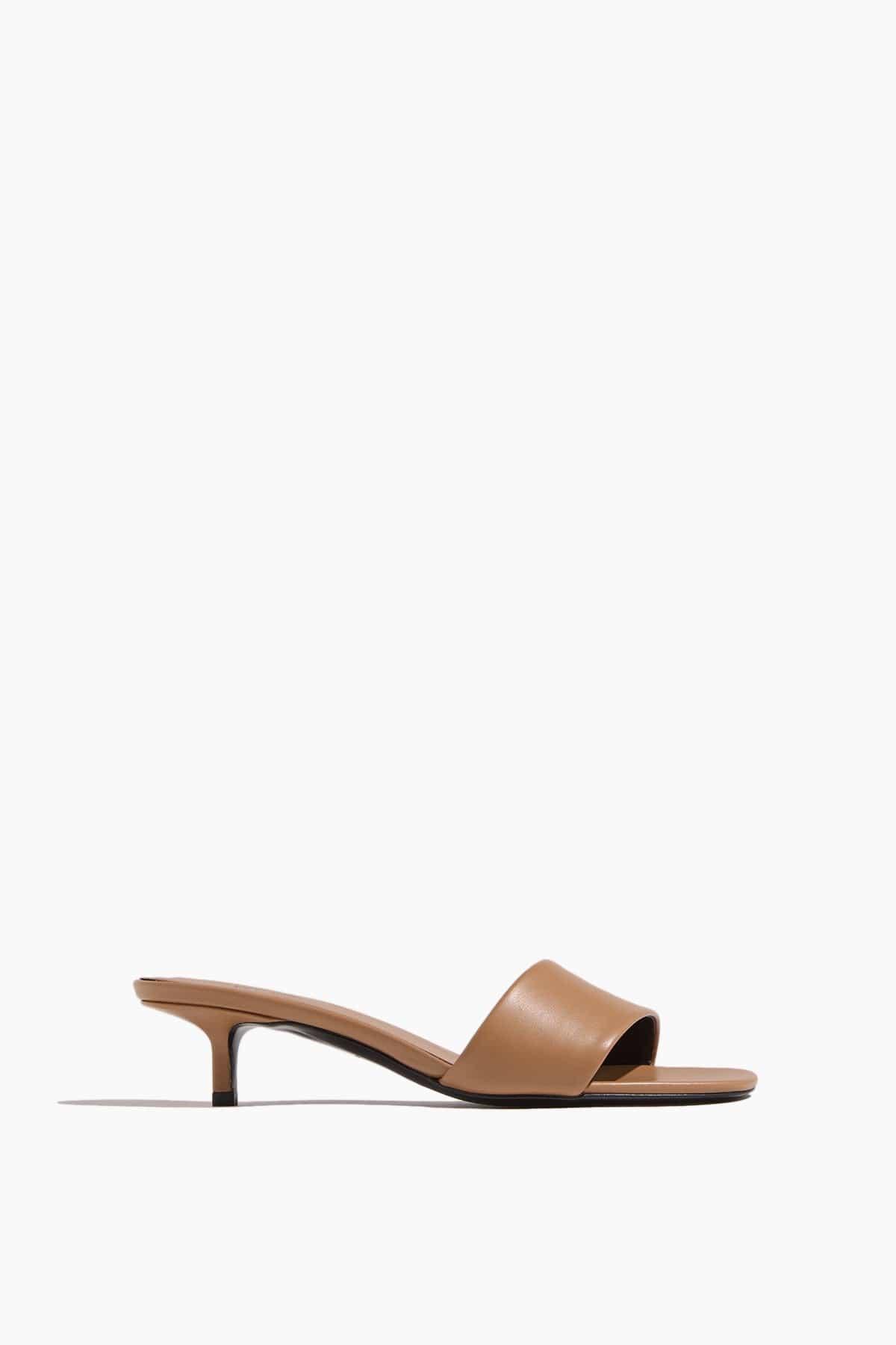 Andy Kitten Heel Mules in Sienna by LOULOU DE SAISON
