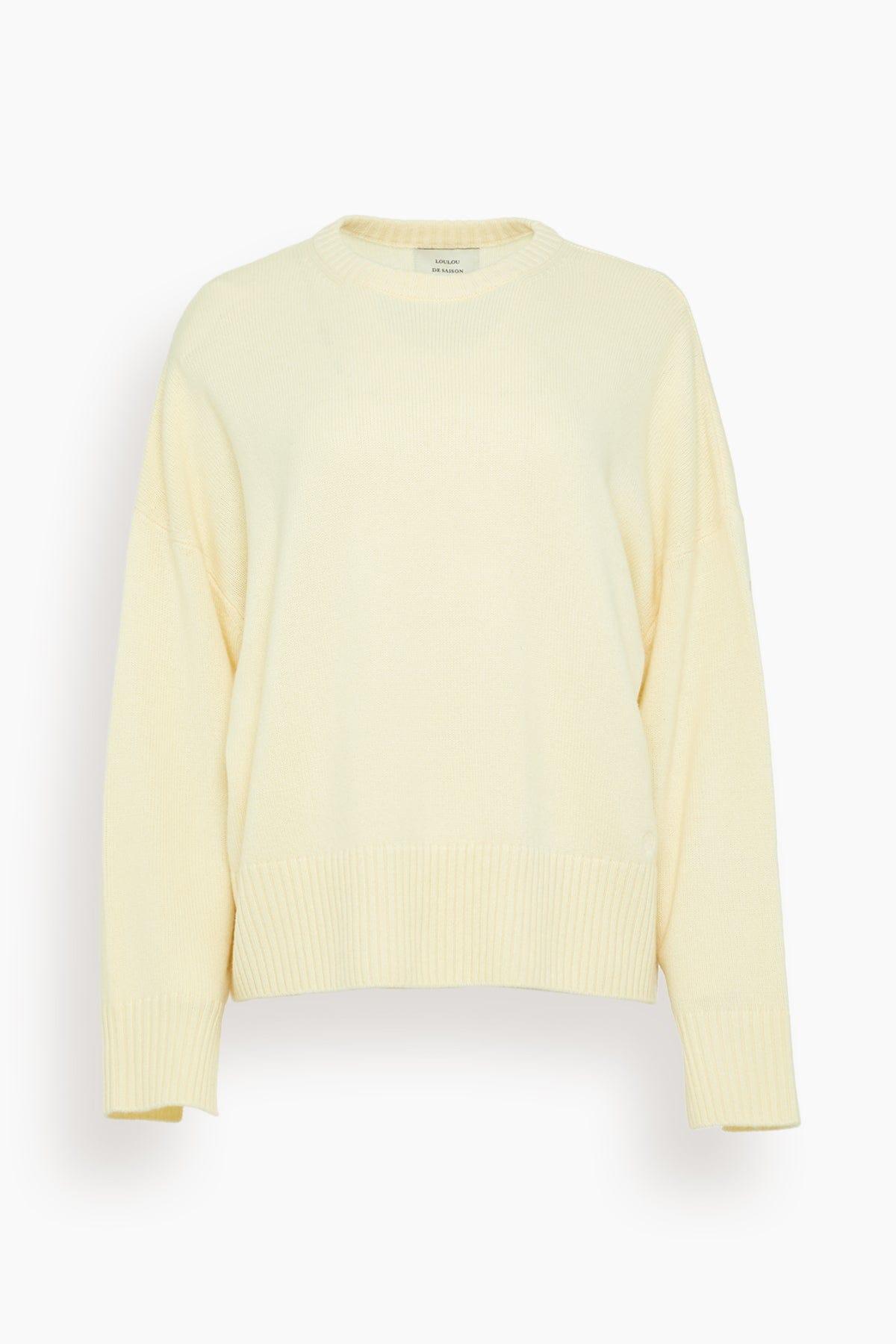 Anton Crewneck Sweater in Butter by LOULOU DE SAISON
