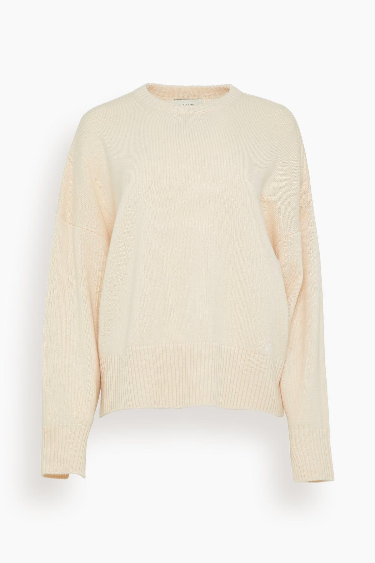 Anton Crewneck Sweater in Light Pink by LOULOU DE SAISON