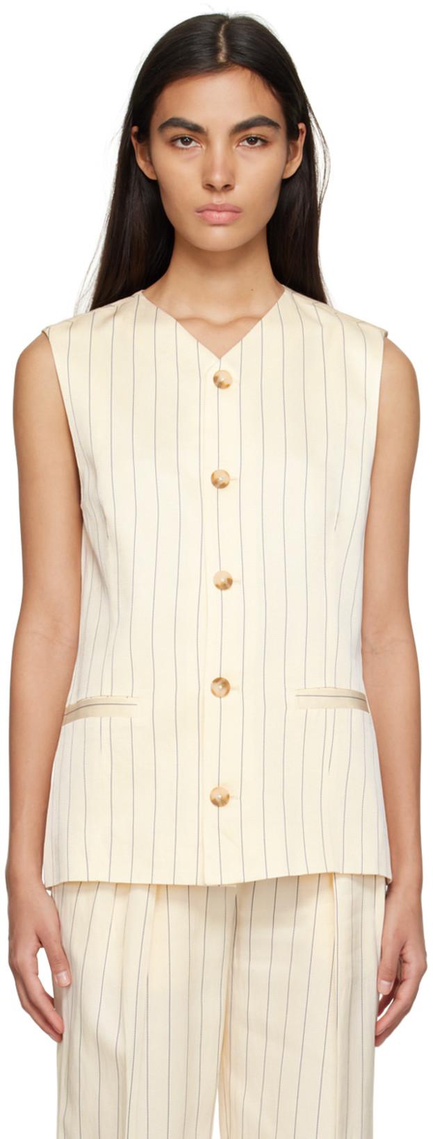 Beige Cetina Vest by LOULOU DE SAISON
