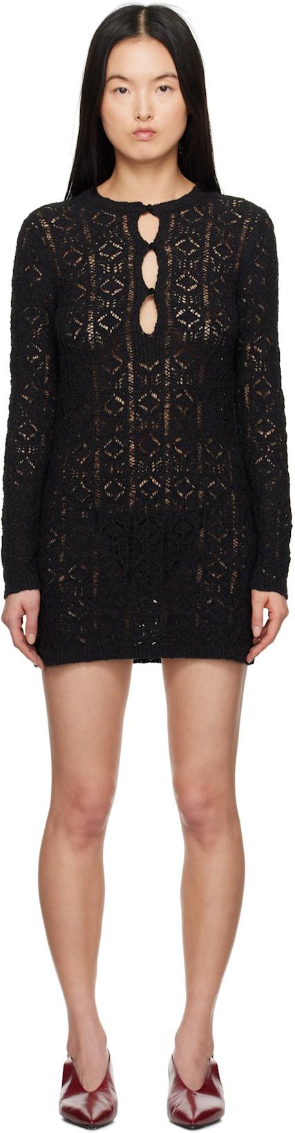 Black Evan Minidress by LOULOU DE SAISON