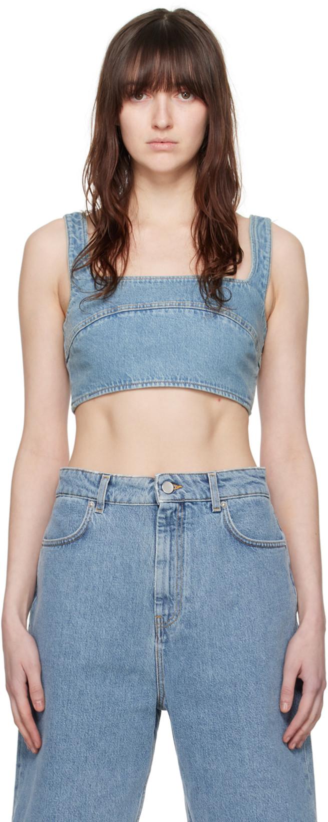 Blue Anet Denim Tank Top by LOULOU DE SAISON