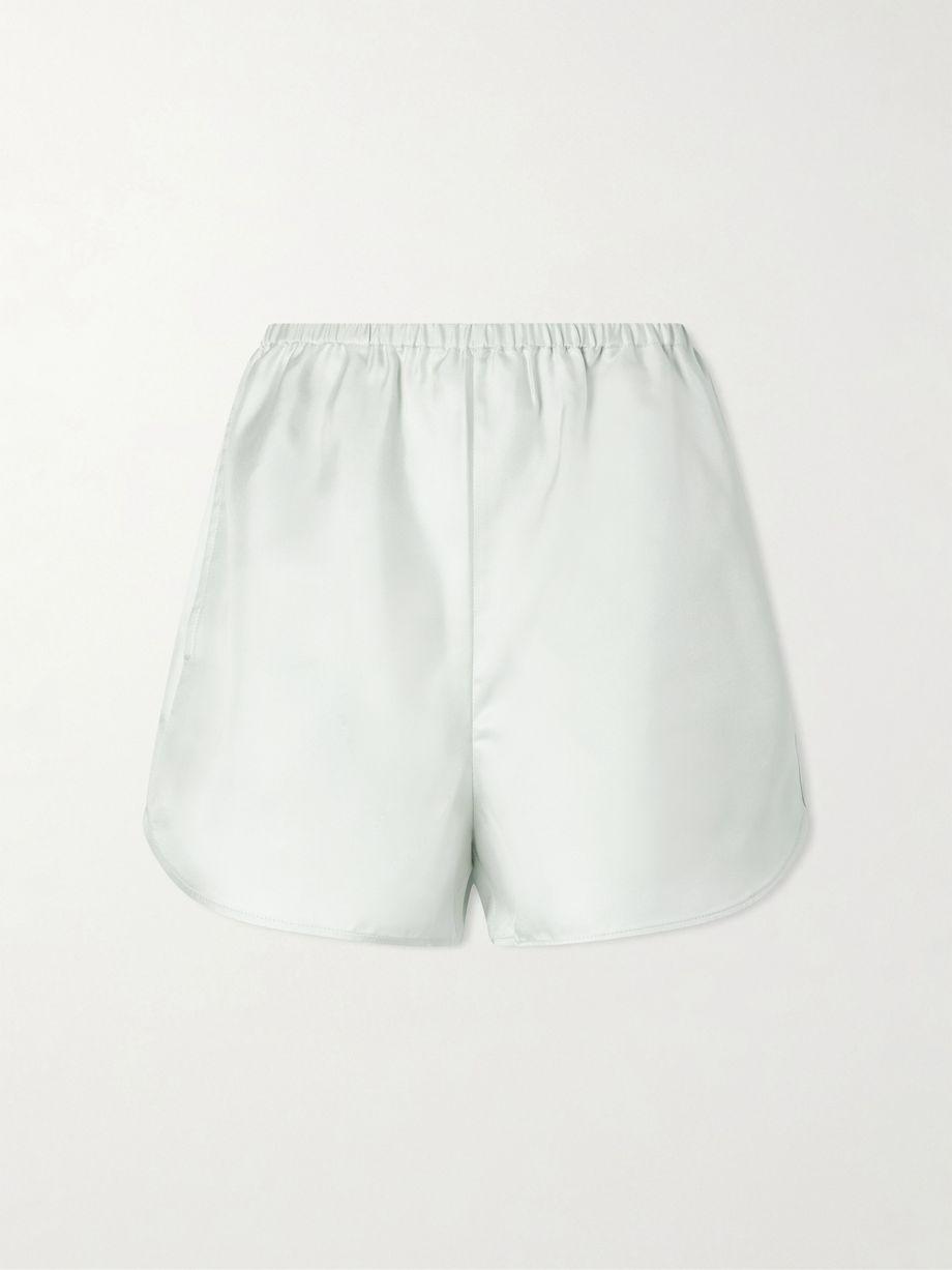 Cabo silk-twill shorts by LOULOU DE SAISON