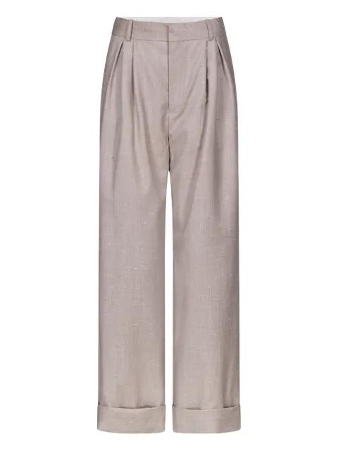 Davy pleated rolled trousers by LOULOU DE SAISON