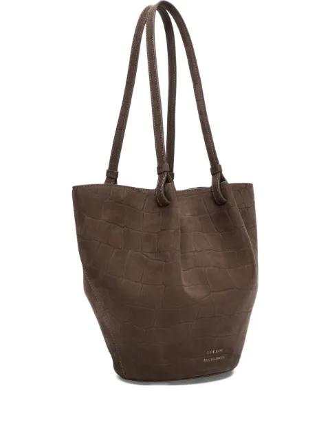 Doyle circular leather tote bag by LOULOU DE SAISON