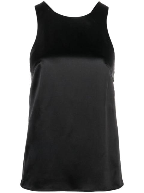 Estor twist-detail silk tank top by LOULOU DE SAISON