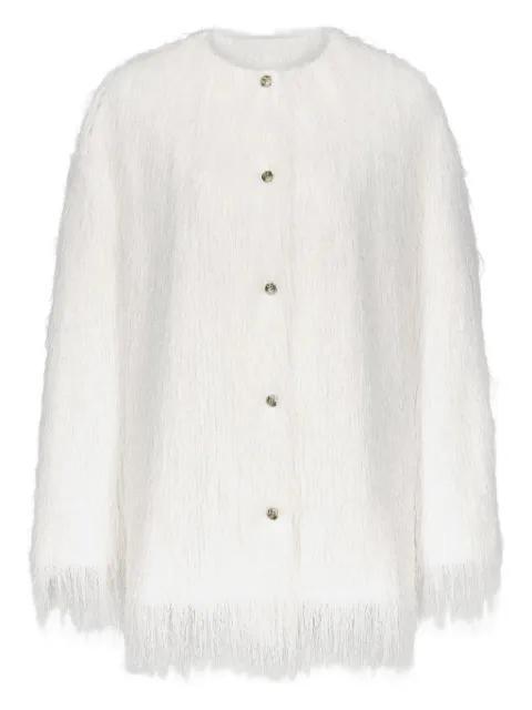 Filipo fringed-detail coat by LOULOU DE SAISON