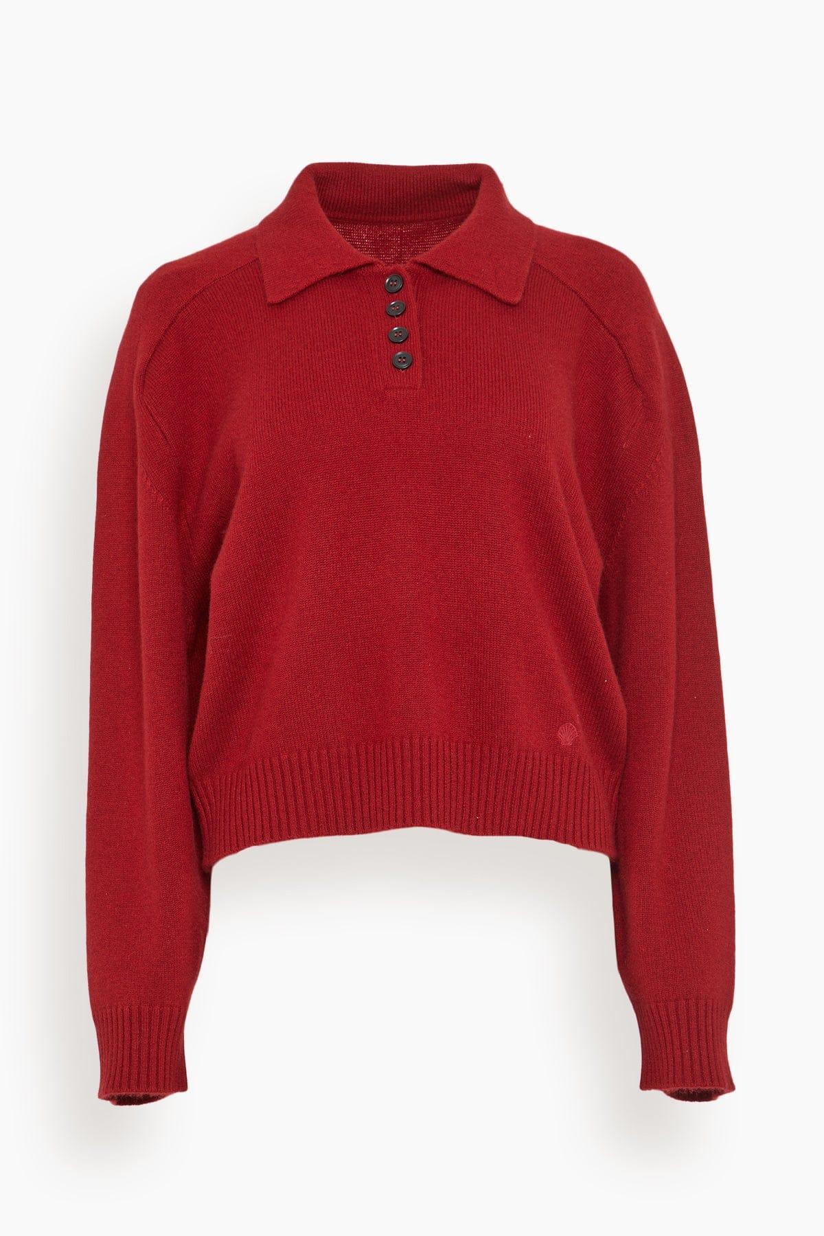Homere Boxy Sweater in Burgundy by LOULOU DE SAISON