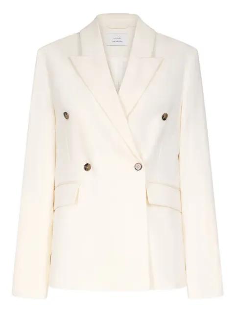 Horn double-breasted peak-lapel blazer by LOULOU DE SAISON
