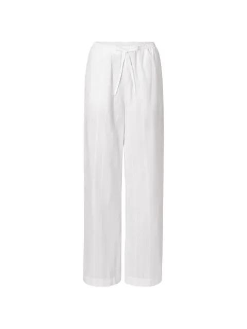 Macao striped drawstring straight trousers by LOULOU DE SAISON