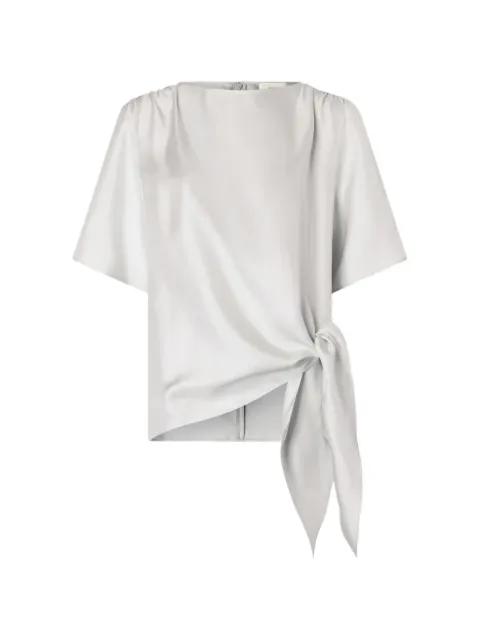 Mano gathered knot silk top by LOULOU DE SAISON