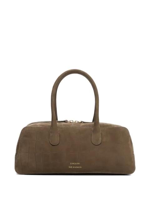 Mawi crocodile-effect rectangular-shape shoulder bag by LOULOU DE SAISON