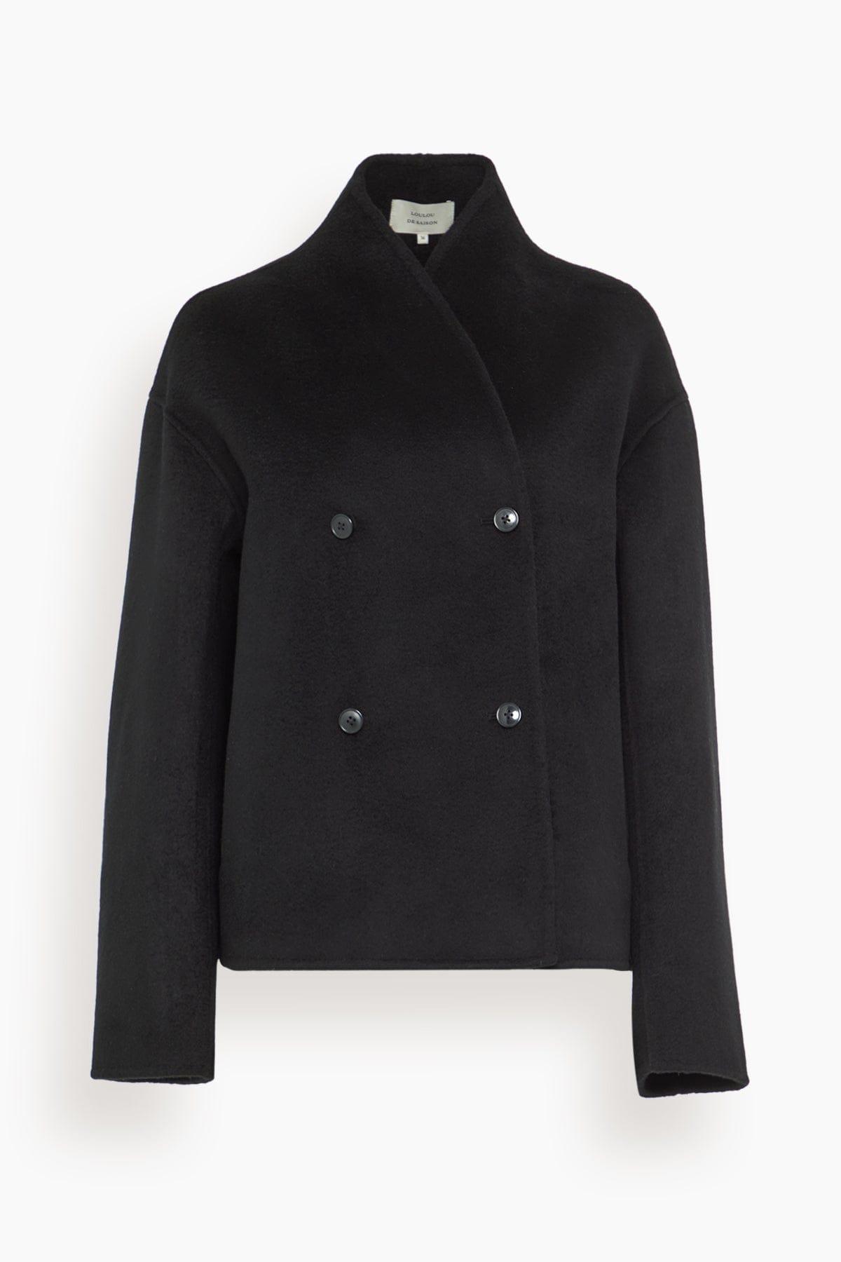 Meyer Double Breasted Jacket in Black by LOULOU DE SAISON