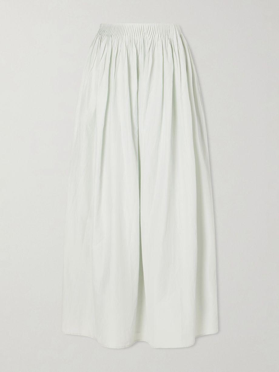 Naya gathered cotton and silk-blend maxi skirt by LOULOU DE SAISON