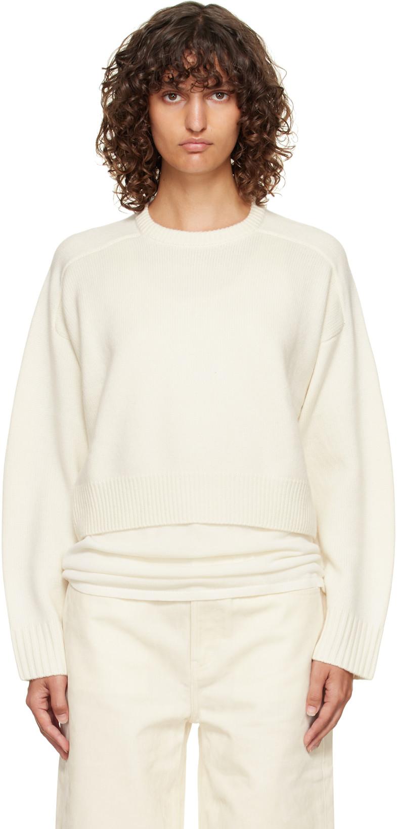 Off-White Bruzzi LDS Boxy Cashmere Sweater by LOULOU DE SAISON Off-White Bruzzi LDS Boxy Cashmere Sweater by LOULOU DE SAISON