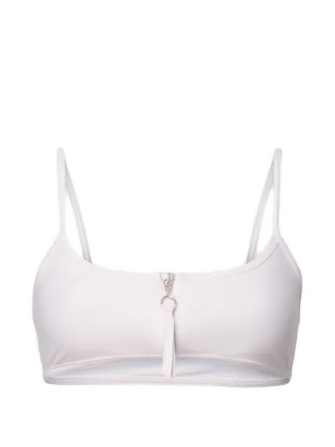 Olga square neck zipped bikini top by LOULOU DE SAISON