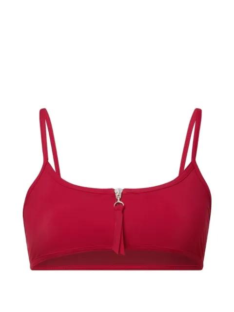 Olga zipped square-neck bikini top by LOULOU DE SAISON