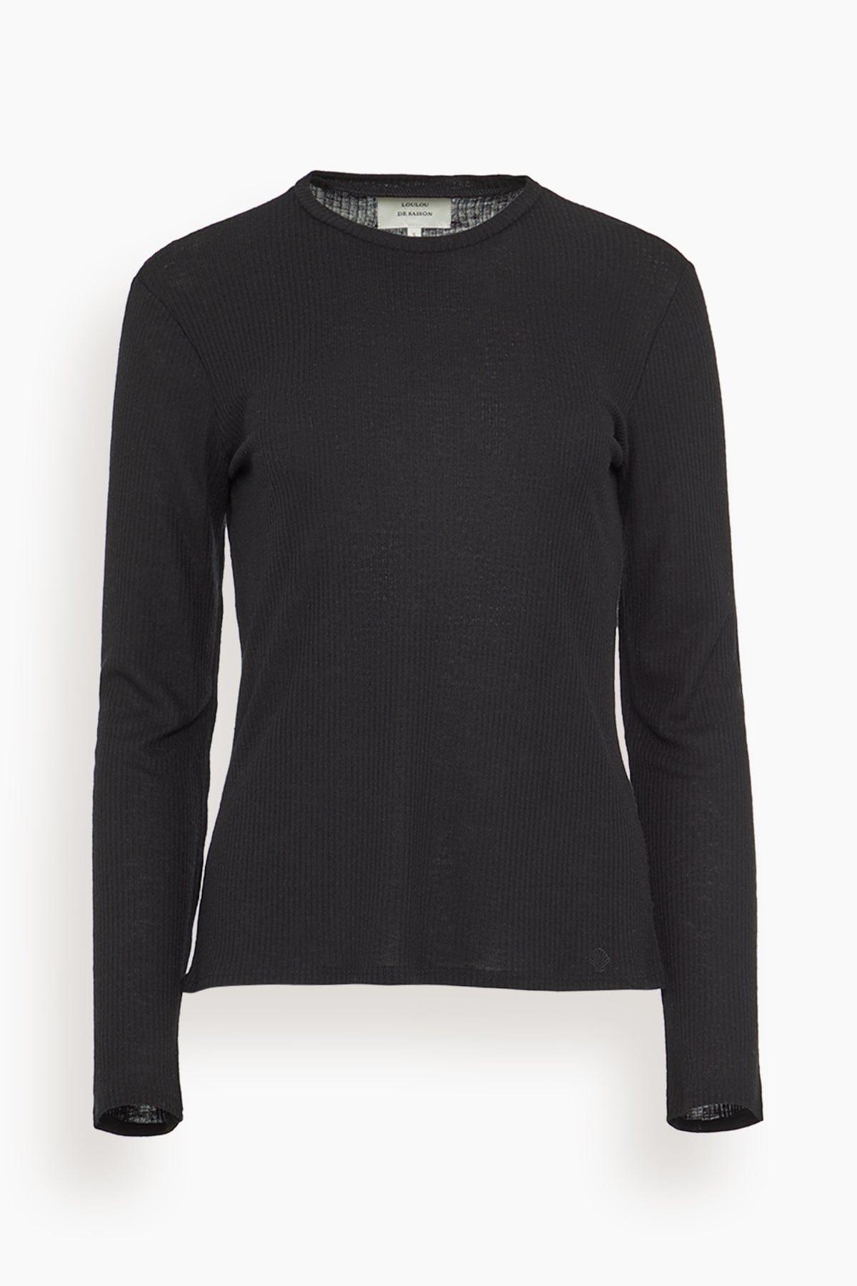 Ortigia Long Sleeve Top in Black by LOULOU DE SAISON