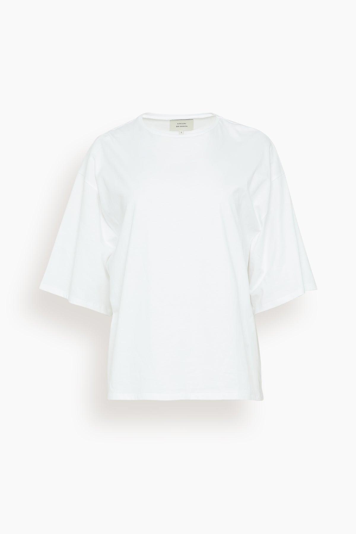 Osis Boxy T-Shirt in White by LOULOU DE SAISON