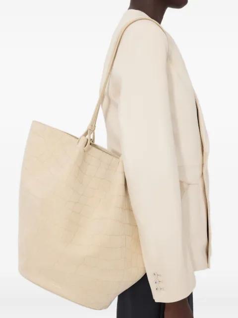 Rudy embossed-logo tote bag by LOULOU DE SAISON