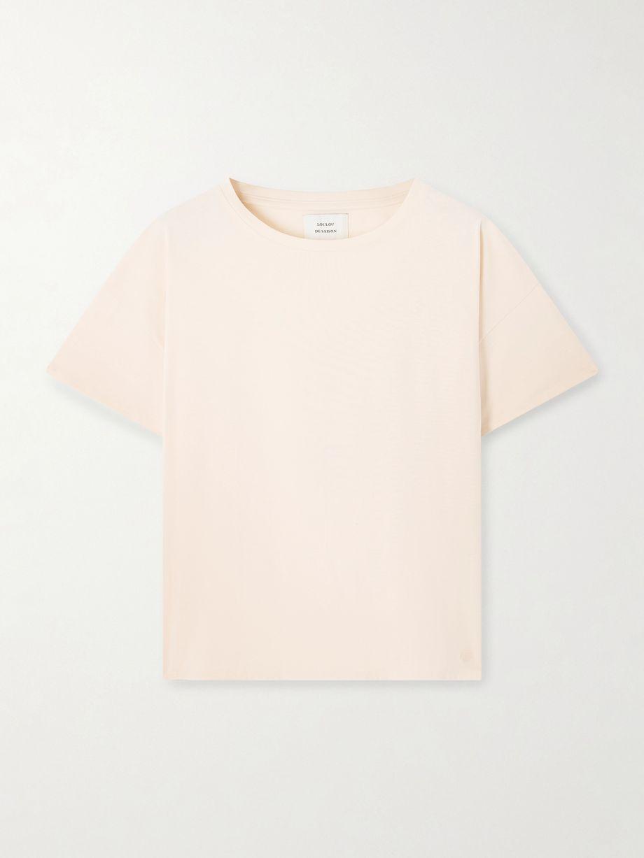 Telanto embroidered Supima cotton-jersey T-shirt by LOULOU DE SAISON