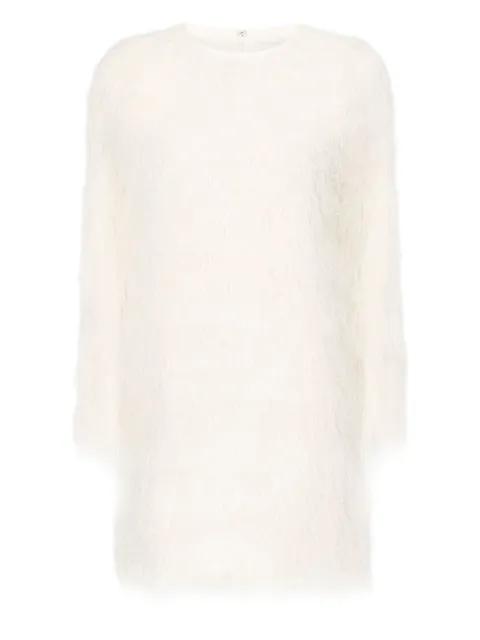 Tina fringe long-sleeve mini dress by LOULOU DE SAISON