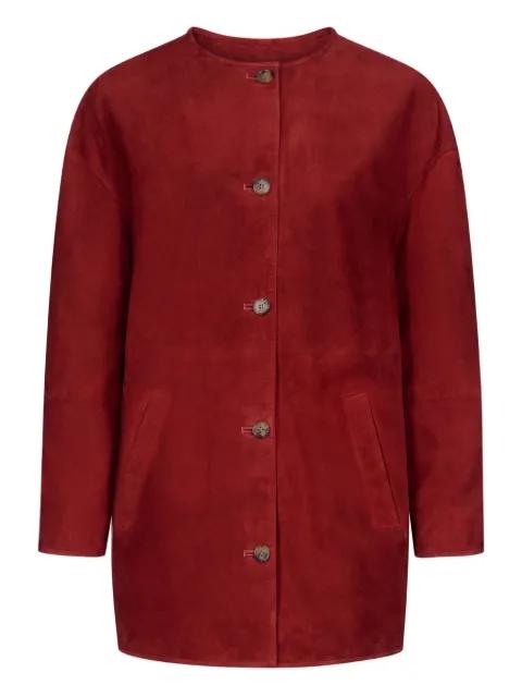 Waren single-breasted suede coat by LOULOU DE SAISON