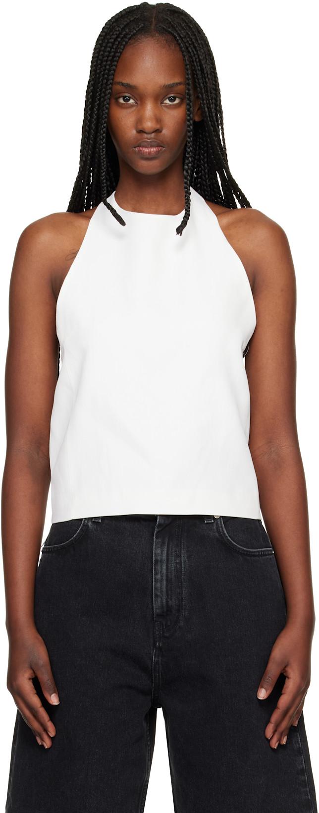 White Sami Halter Blouse by LOULOU DE SAISON