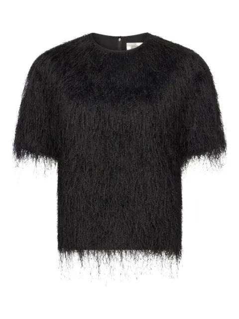 Zaro fringed short-sleeve T-shirt by LOULOU DE SAISON