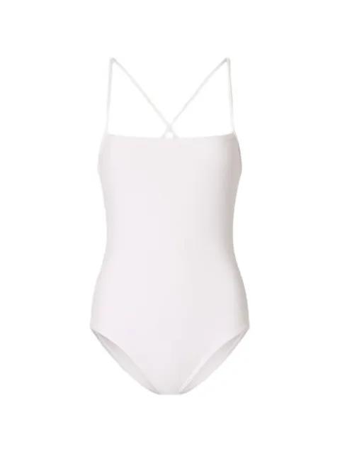 criss-crossing straps swimsuit by LOULOU DE SAISON