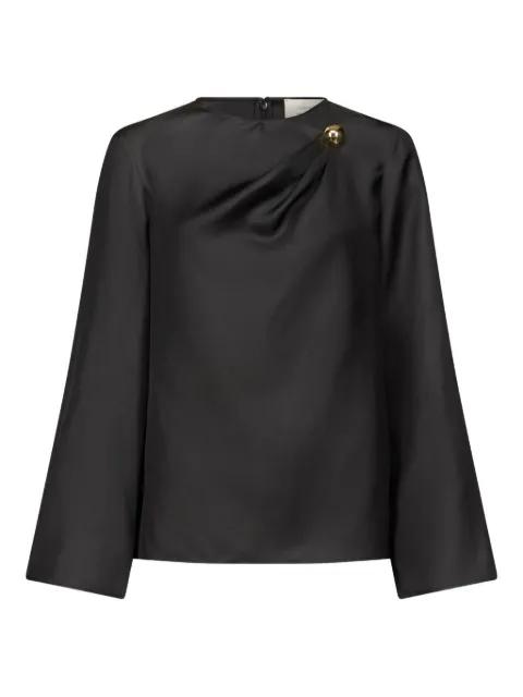draped ornament-detail blouse by LOULOU DE SAISON