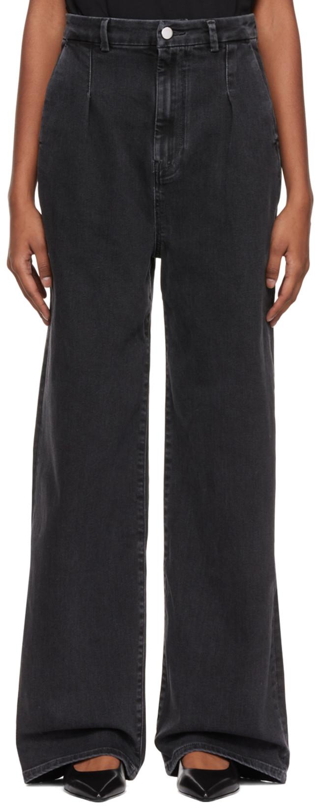 Black Attu Jeans by LOULOU STUDIO