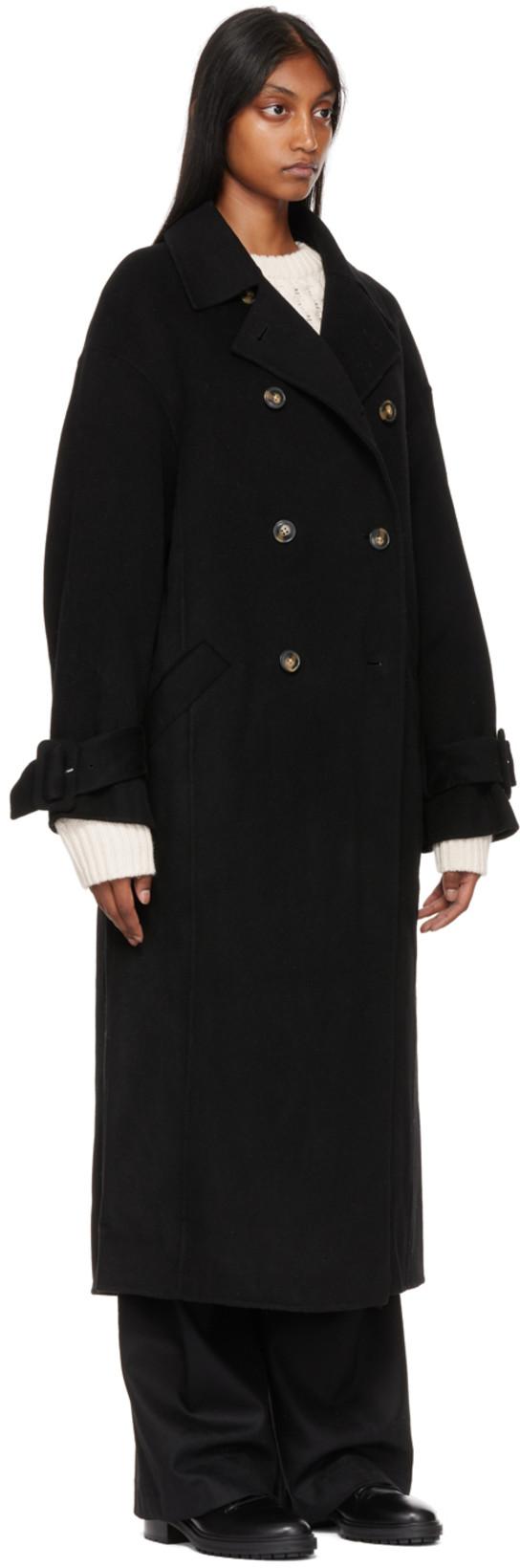 Black Boras Coat by LOULOU STUDIO